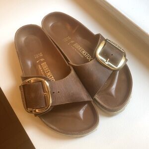Birkenstock Brown Big Buckle Madrid Sandals 39